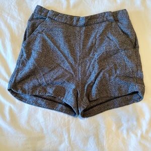 silence + noise grey high waist shorts
